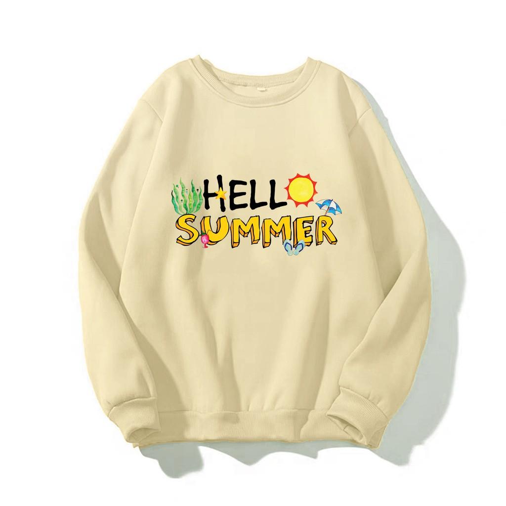 Áo sweater nam nữ in hình Summer William - DS115, chất nỉ dày dặn, hợp làm áo cặp