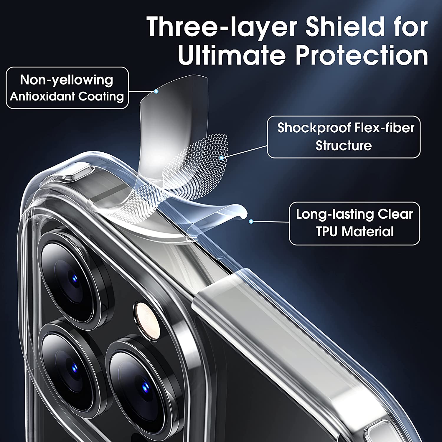 Ốp lưng chống sốc bảo vệ camera cho iPhone 13 / 13 Pro / 13 Pro Max hiệu Memumi Glitter siêu mỏng 1mm Độ trong tuyệt đối, chống trầy xước, chống ố vàng, tản nhiệt tốt - hàng nhập khẩu