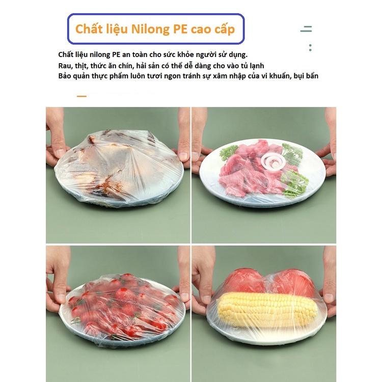 Màng bọc thực phẩm PE túi gấu có chun bọc đồ ăn co giãn tái sử dụng - Đa chức năng nhiều tiện ích trong cuộc sống