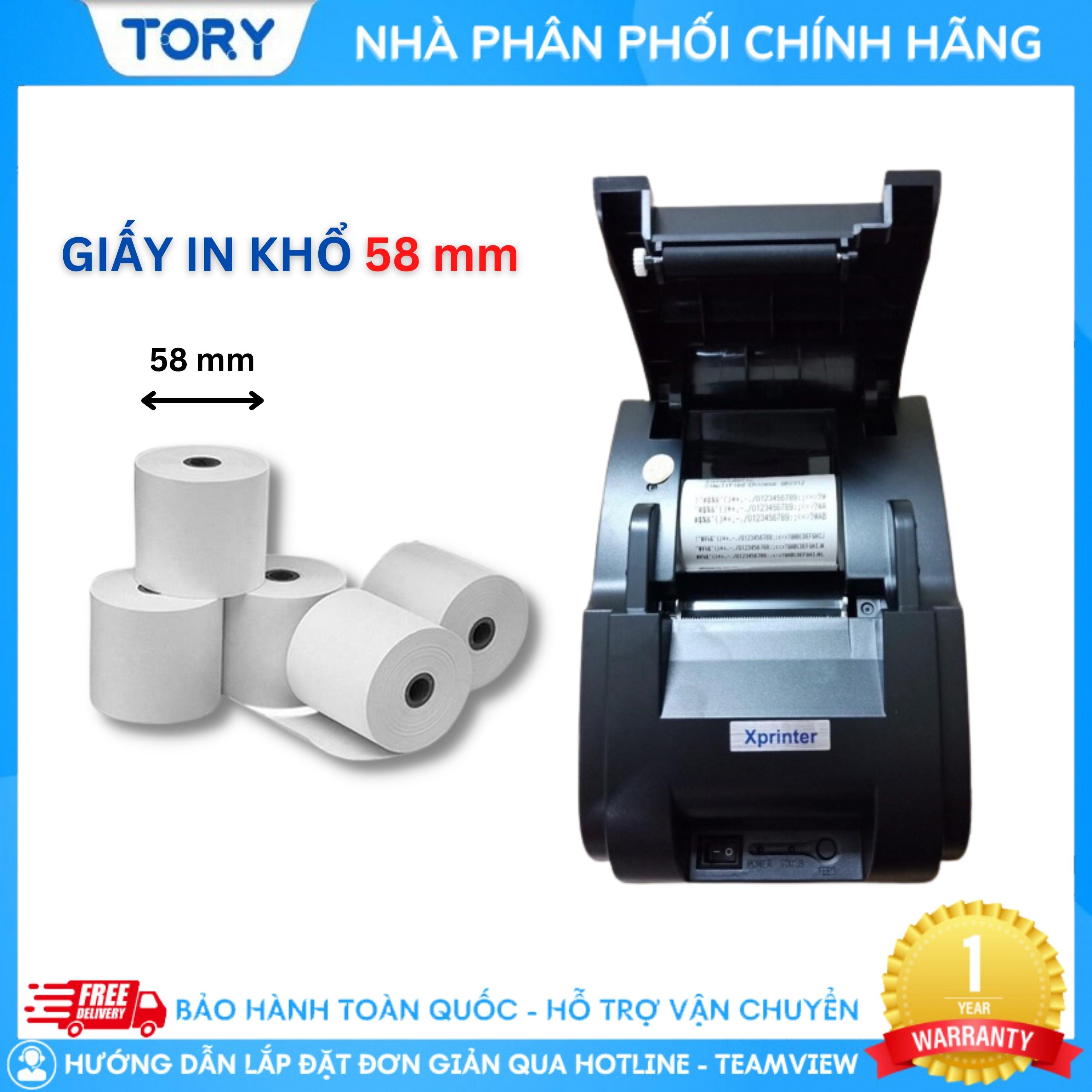 Máy in hoá đơn, in bill Xprinter XP58iiL khổ giấy 58mm kết nối USB, giá siêu rẻ