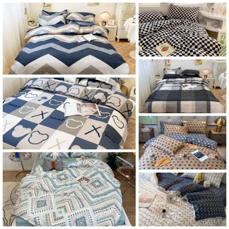 Bộ chăn ga gối cotton poly Thổ Cẩm
