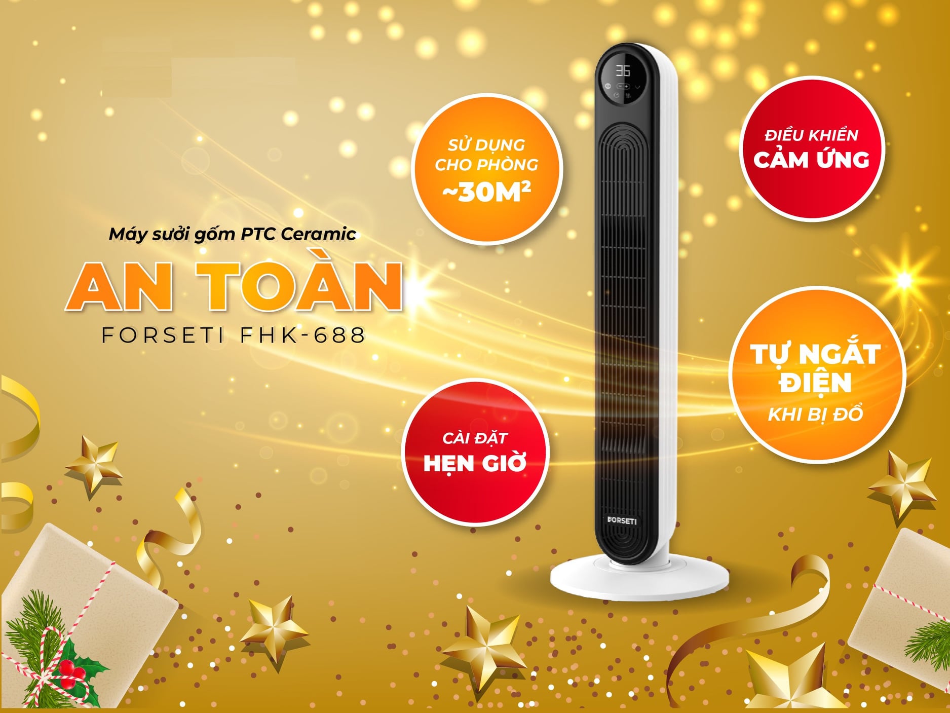 Máy Sưởi Gốm PTC CERAMIC FORSETI FHK-688