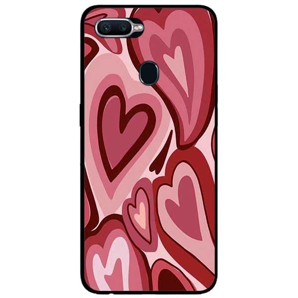 Ốp lưng dành cho Oppo A7 / A5s / A12 / F9 / Tim Viền Đỏ