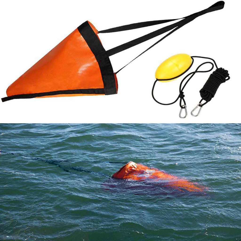 Anchor Drogue Drfiting Brake + 24inches Tow Rope for 21ft / 6.2m boat