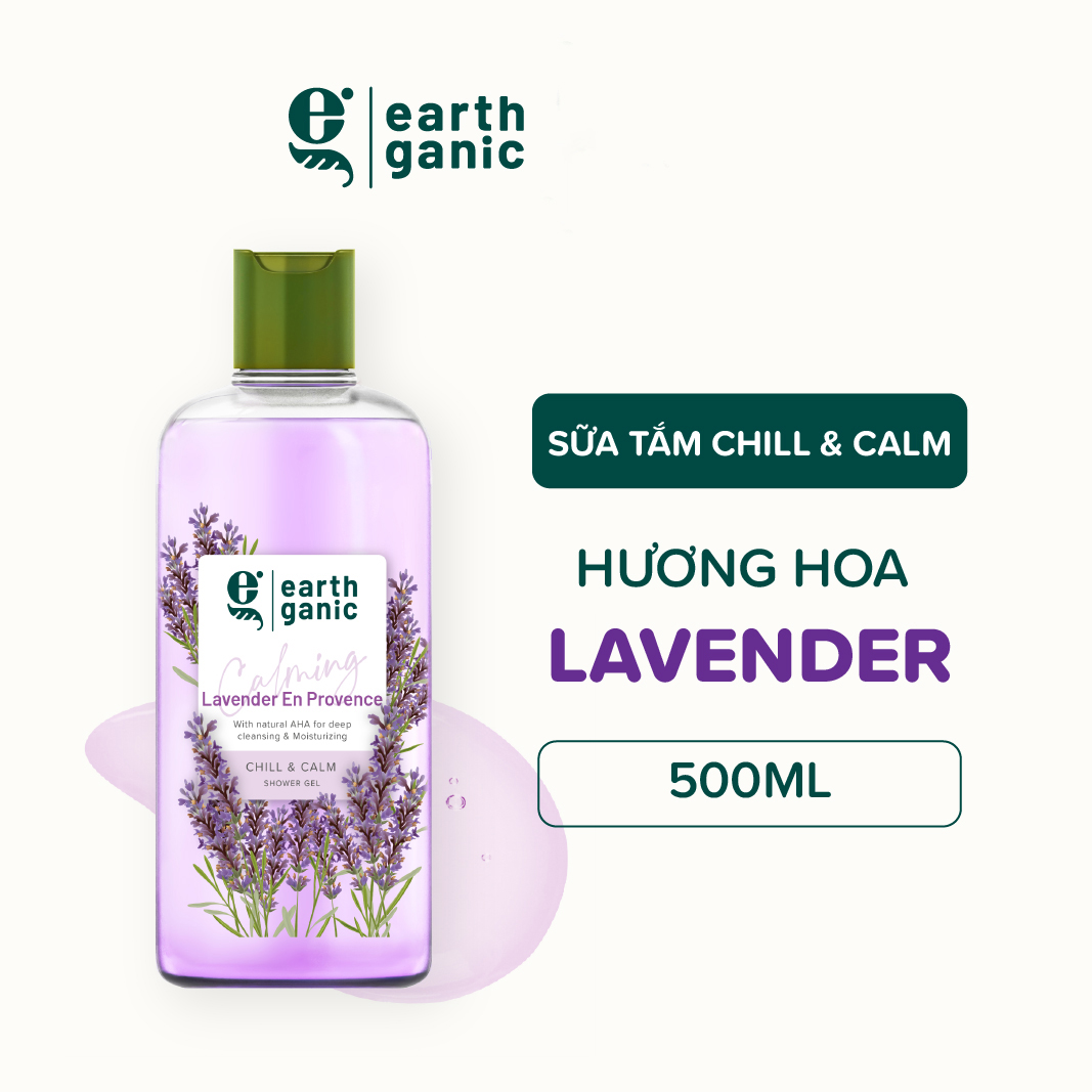 Sữa tắm Earthganic Chill &amp; Calm Hương Hoa Lavender 500ml