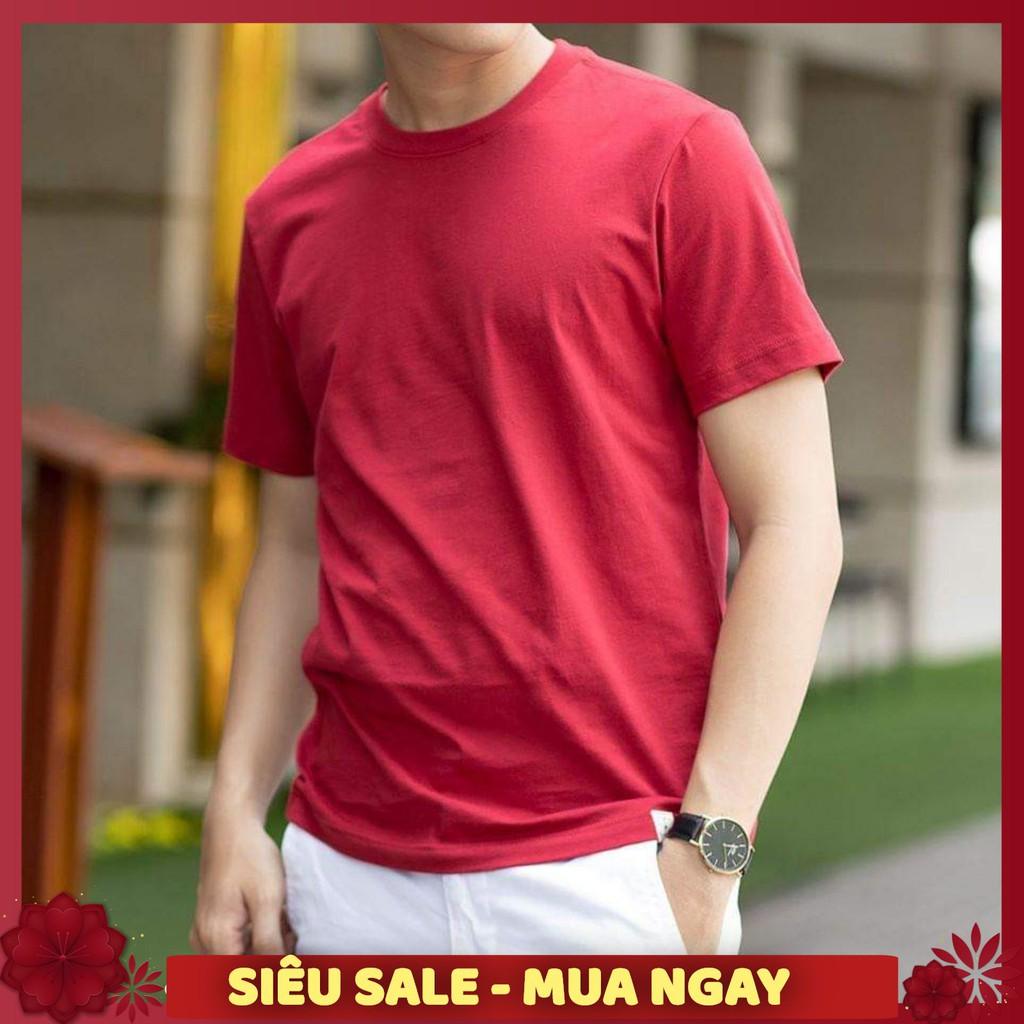 Áo thun trơn nam form rộng phong cách hàn quốc vải poly cotton mịn Nhiều màu đủ size SIÊU SALE