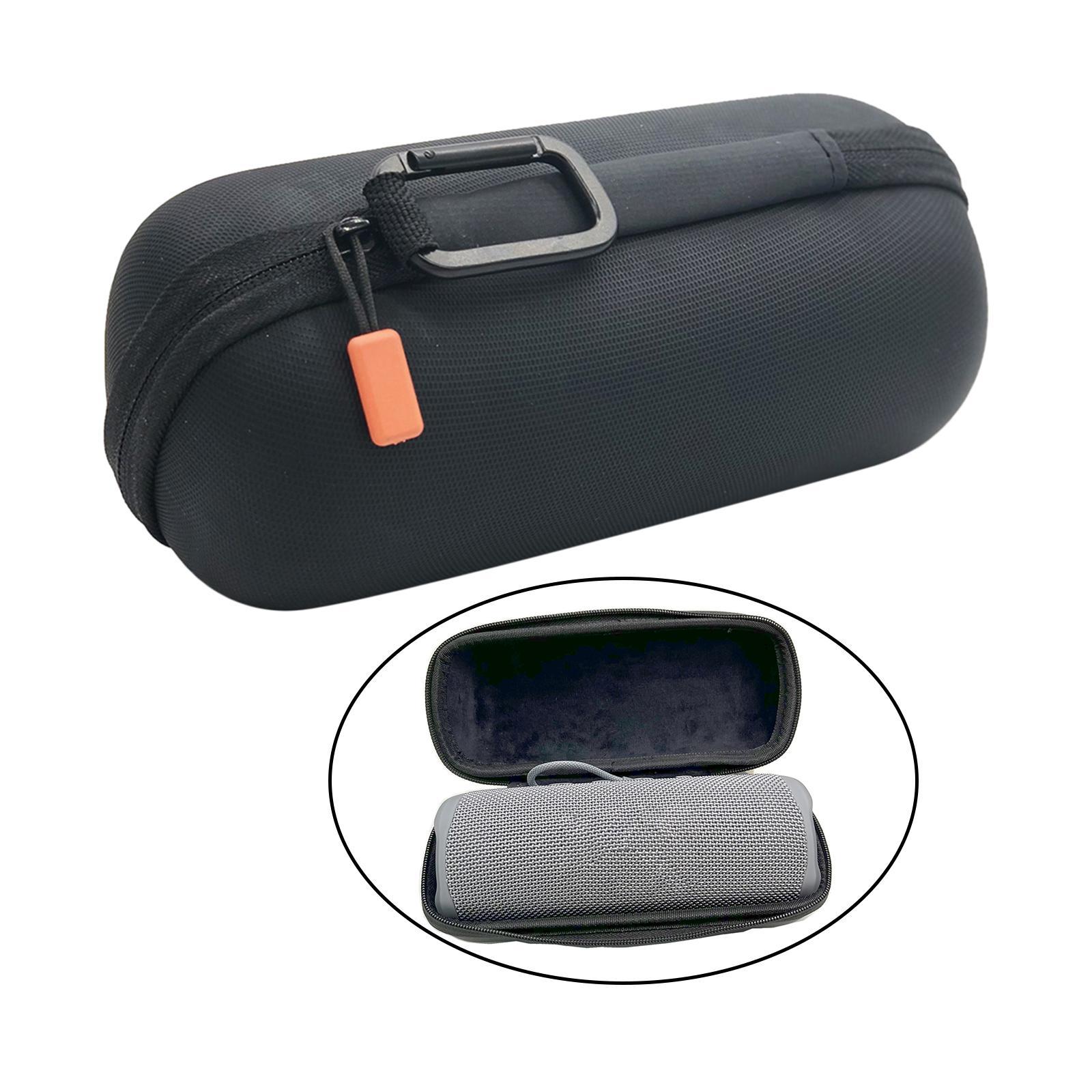 Zippered Hard Travel Case, Shockproof Anti Scratch W/Carabiner Splash Proof Storage Bag for JBL Flip 6 Bluetooth Speaker