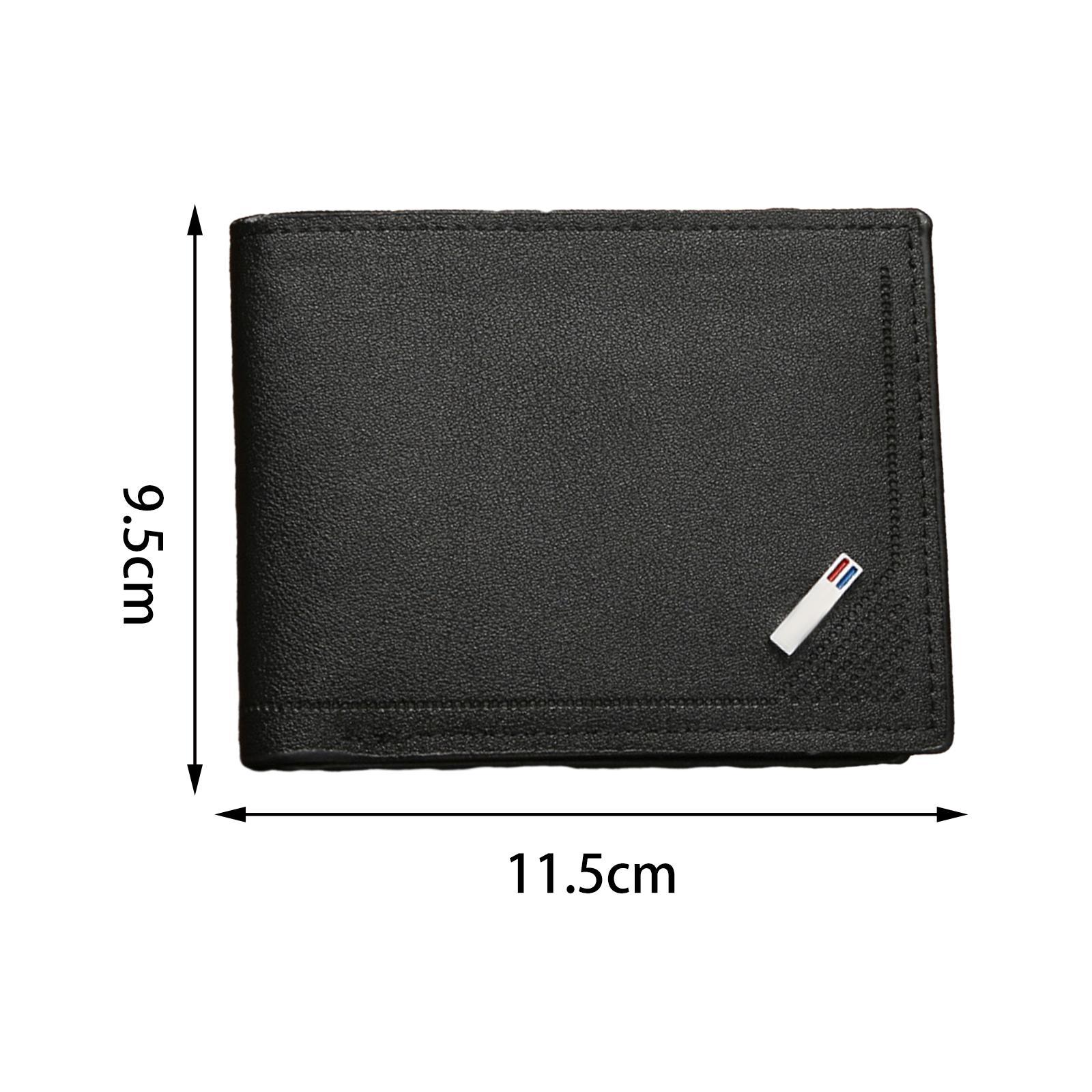 Men Wallet Wallet Organizer PU Leather Fashionable Simple Short Clutch Card Holder for Husband Father Dating Street Gift