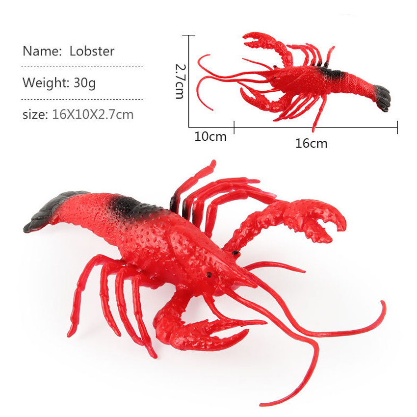 Đồ chơi 6 mô hình Cá Biển &amp; động vật Biển size lớn (14-18 cm) Animal Ocean World cho bé 3 tuổi