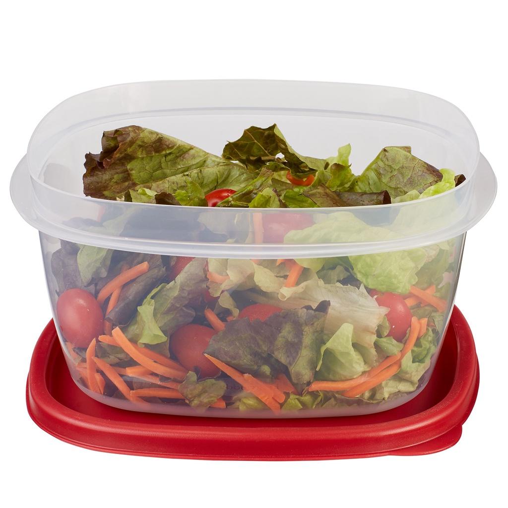 Hộp nhựa đựng thực phẩm nắp đỏ Rubbermaid USA size 3.3L