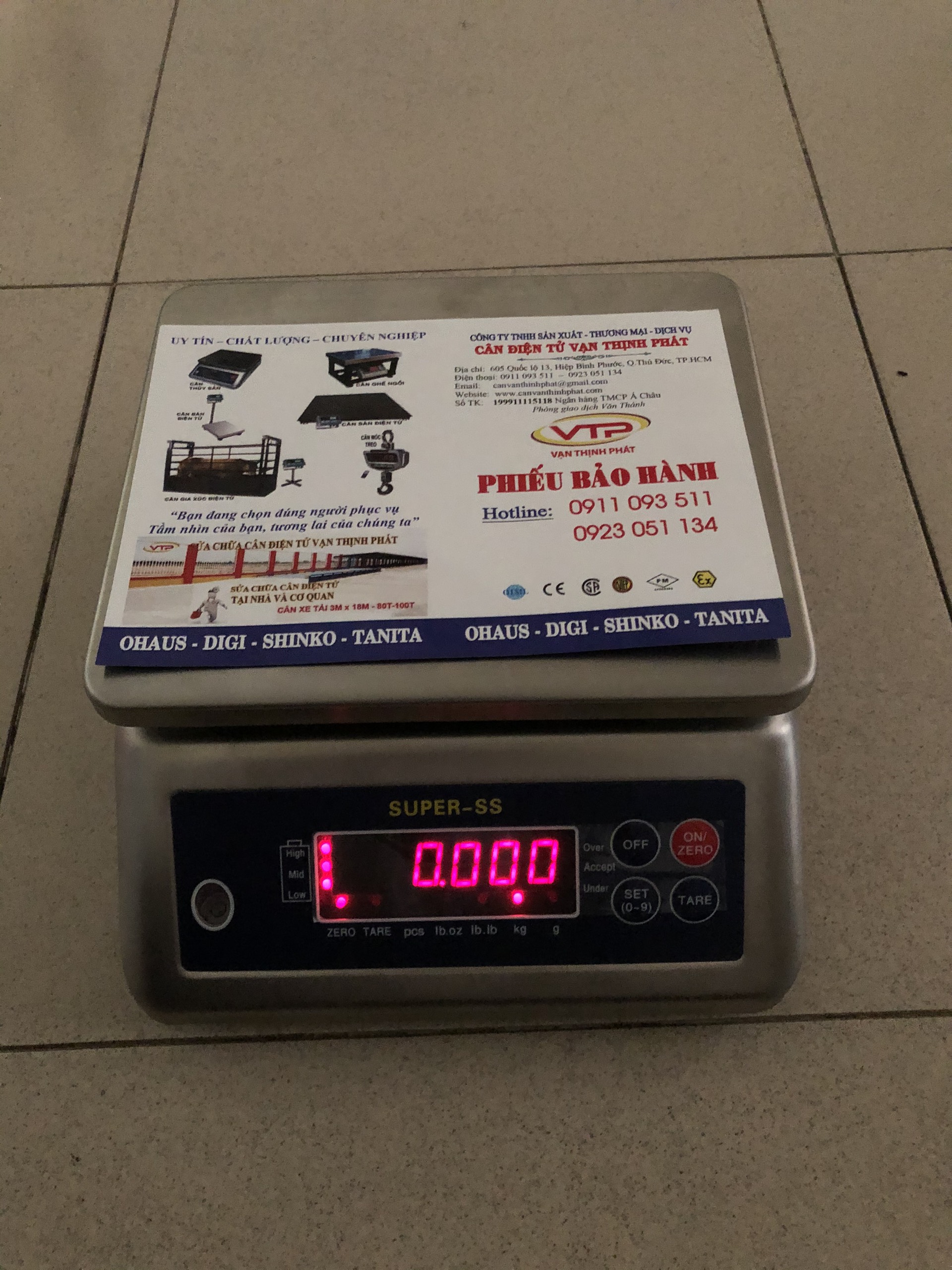 Cân Điện Tử Chống Nước SUPER-SS 6 kg