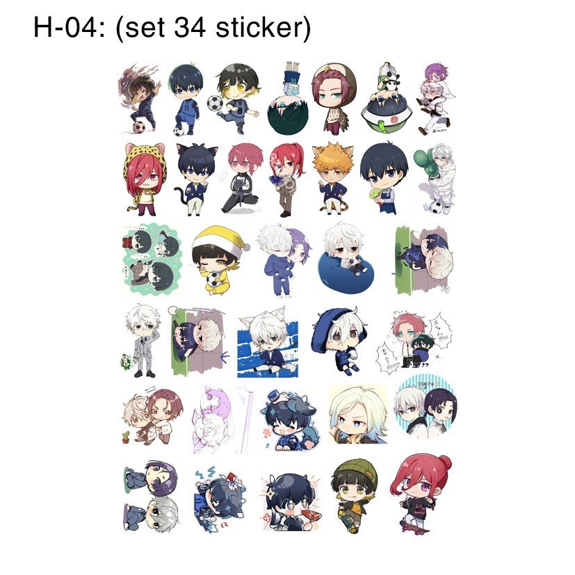 Sticker blue lock isagi yoichi bachira meguru 37 hình khác nhau/ hình dán Blue Lock Michael