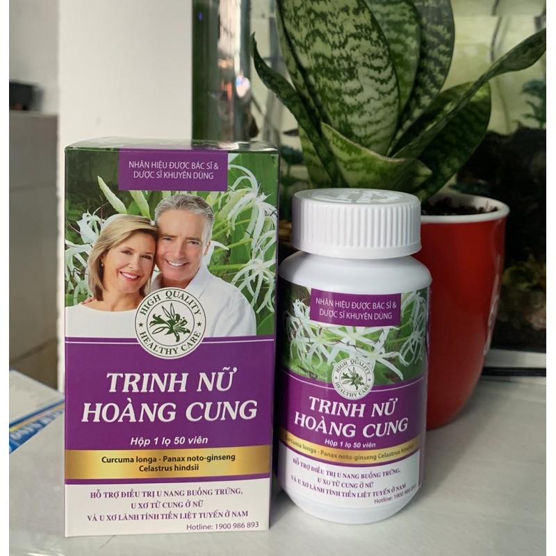 Trinh Nữ Hoàng Cung Hỗ trợ điều trị u xơ tử cung, u nang buồng trứng, u xơ tuyến tiền liệt hộp 50viên