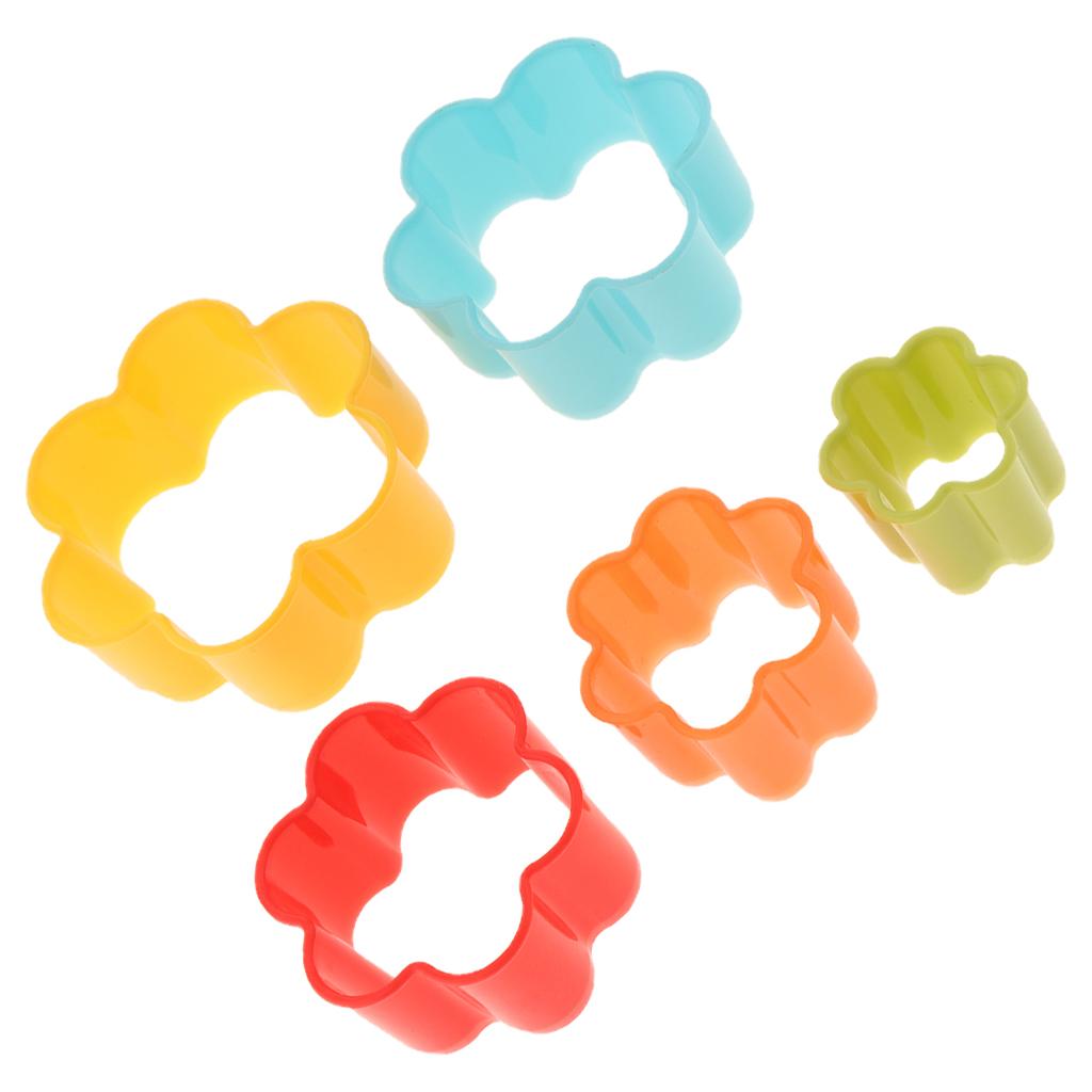 5Pcs Cookie Cutter Set Biscuit Sandwich Fondant Cake Fruit Vegetable Flower