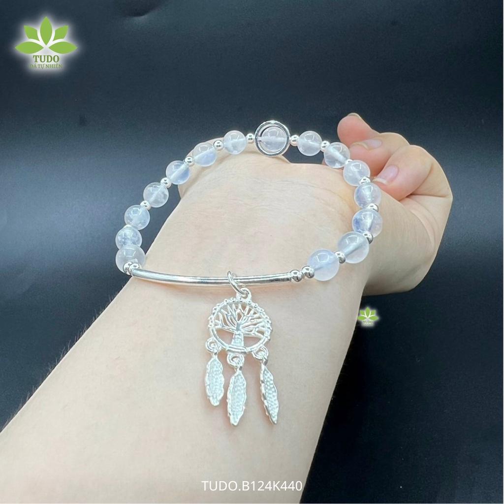 Vòng Tay Nữ Đẹp - Vòng Phong Thủy Mệnh Kim Thủy TUDO B124K440 VCBMOON Charm Dreamcatcher