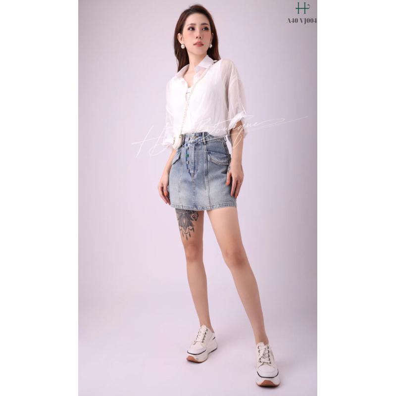 Chân váy Hàn Quốc -VJ04 - Xanh Jeans