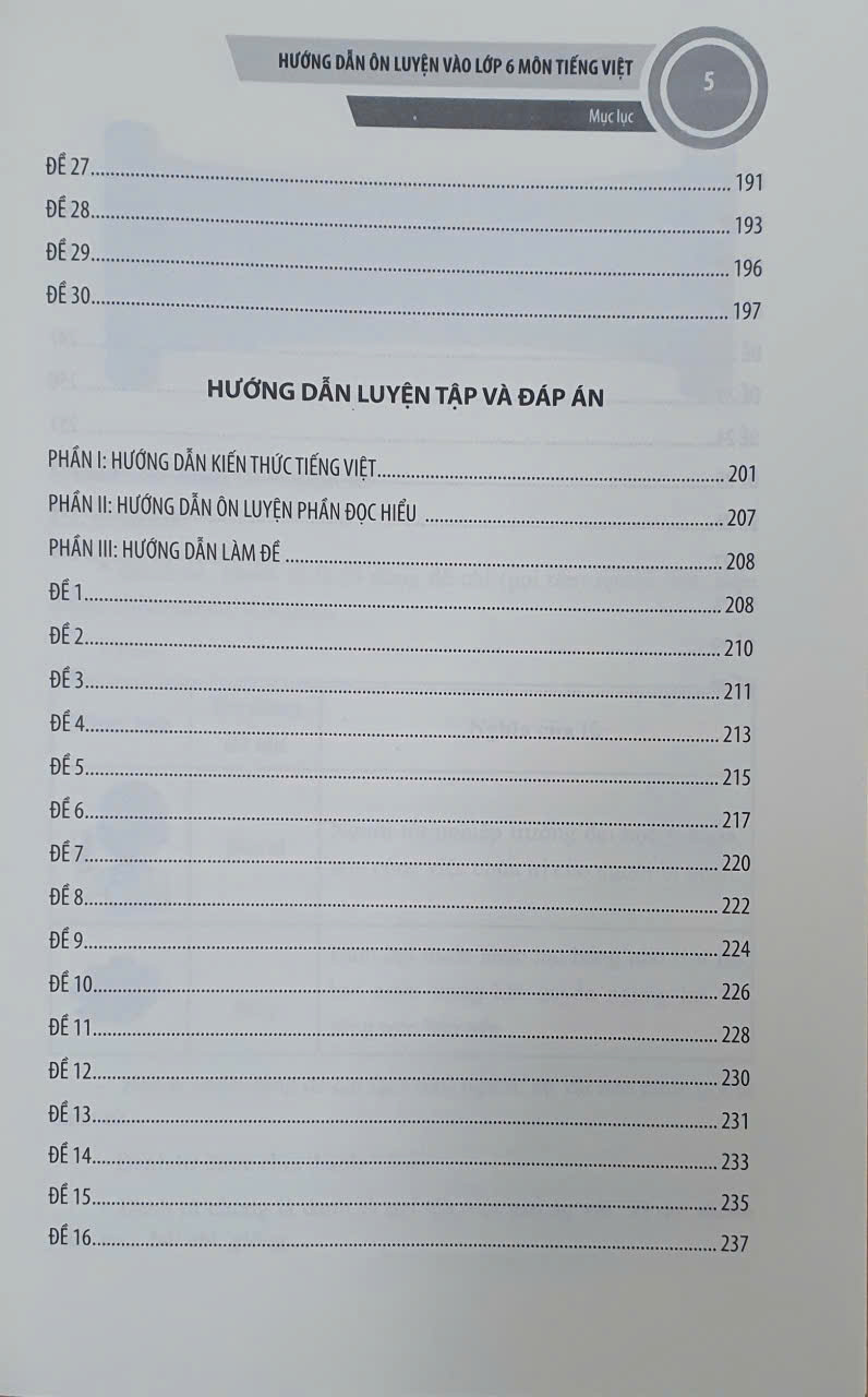Sách - Hướng dẫn ôn luyện vào lớp 6 Môn Tiếng Việt theo chương trình mới