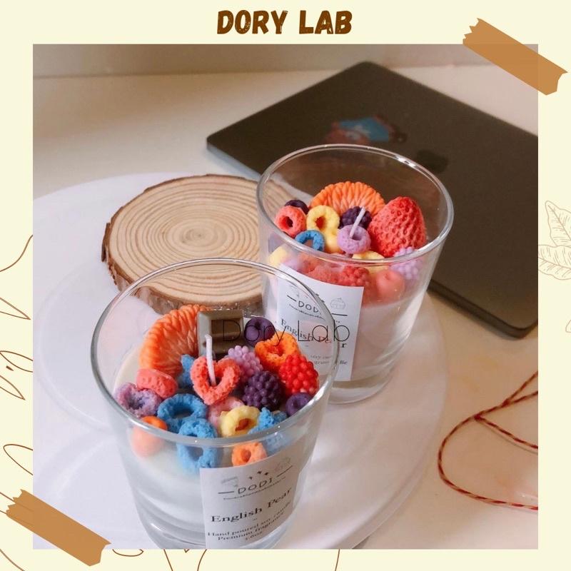 Nến Thơm Ly Mix Topping Nhiều Màu Sắc Tinh Dầu Thiên Nhiên - Dory Lab
