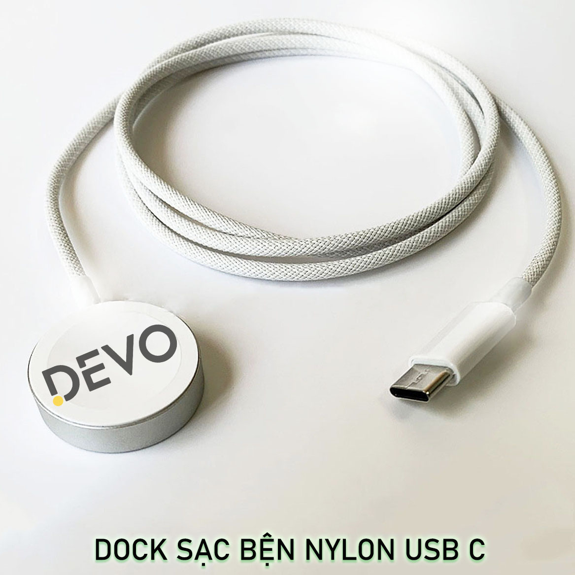 Dock Sạc cho Apple Watch Ultra 1/2 / Apple Watch Series 4/5/6/7/8/9 / Apple Watch SE 1/2 Cổng Type C Bện Nylon - Hàng Nhập Khẩu