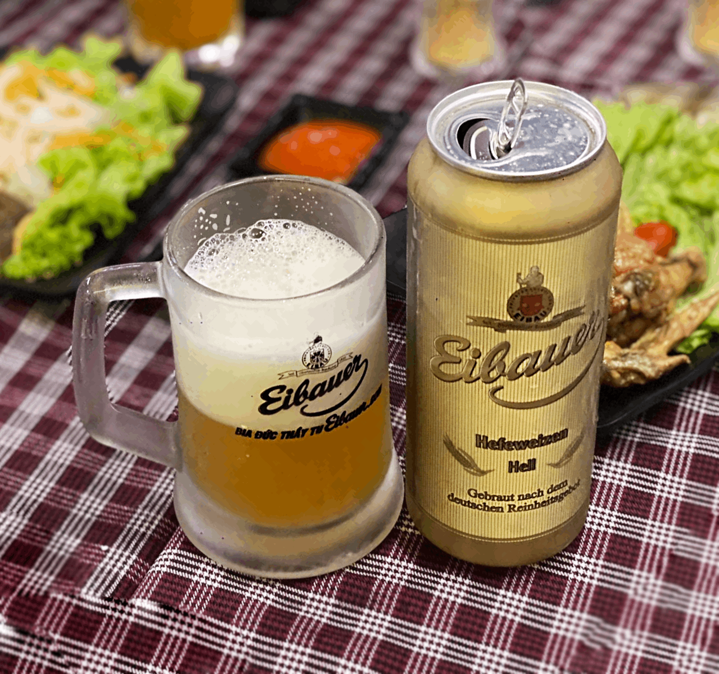 Thùng 8 Lon Bia Thầy Tu EIBAUER HEFEWEIZEN HELL 5.2% 500ml - Bia Tươi Men Sống Thượng Hạng - Bia Đức Nhập Khẩu Chính Hãng