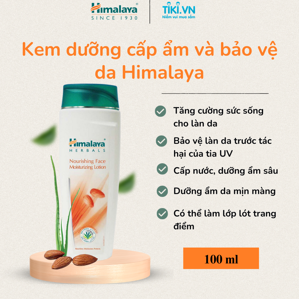 KEM DƯỠNG CẤP ẨM VÀ BẢO VỆ DA HIMALAYA NOURISHING FACE MOISTURIZING LOTION 100ML