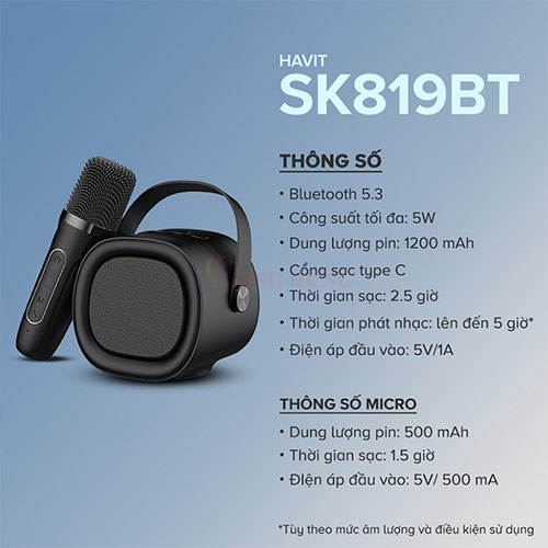 Loa Bluetooth Havit SK819BT - Hàng chính hãng