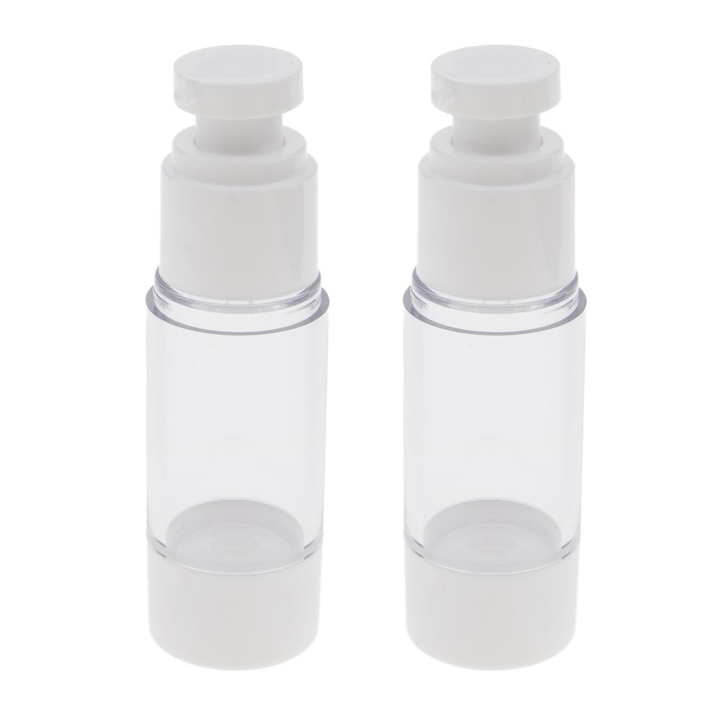 2x Chai Bơm Không Khí Vô Trùng Mực Có Thể Nạp Lại / Lotion / Serum