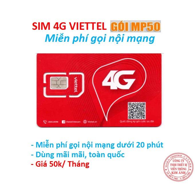 Bao chặn , Sim nghe gọi mãi mãi VIETTEL gọi rẻ Gói MP50 Miễn phí các cuộc gọi dưới 20 phút chỉ 50k/tháng, Hàng chính hãng