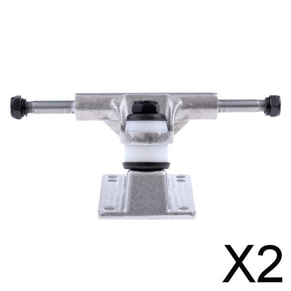 2xAluminum Alloy 3.25"/83mm Skateboard Truck Longboard Truck Outdoors Silver