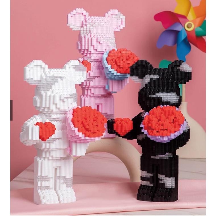 Lego bearbrick 55cm đồ chơi xếp hình lắp ghép size lớn xả stress làm quà tặng