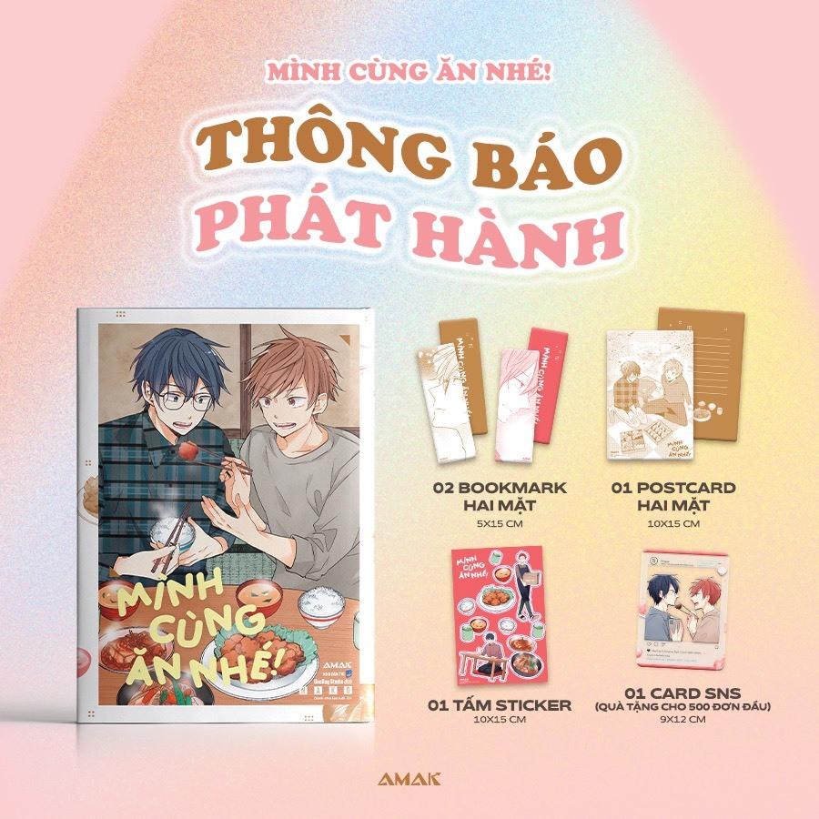 Truyện tranh Mình cùng ăn nhé - Tặng kèm Bookmark + Postcard + Sticker + SNS Card - Boys Love - AMAK