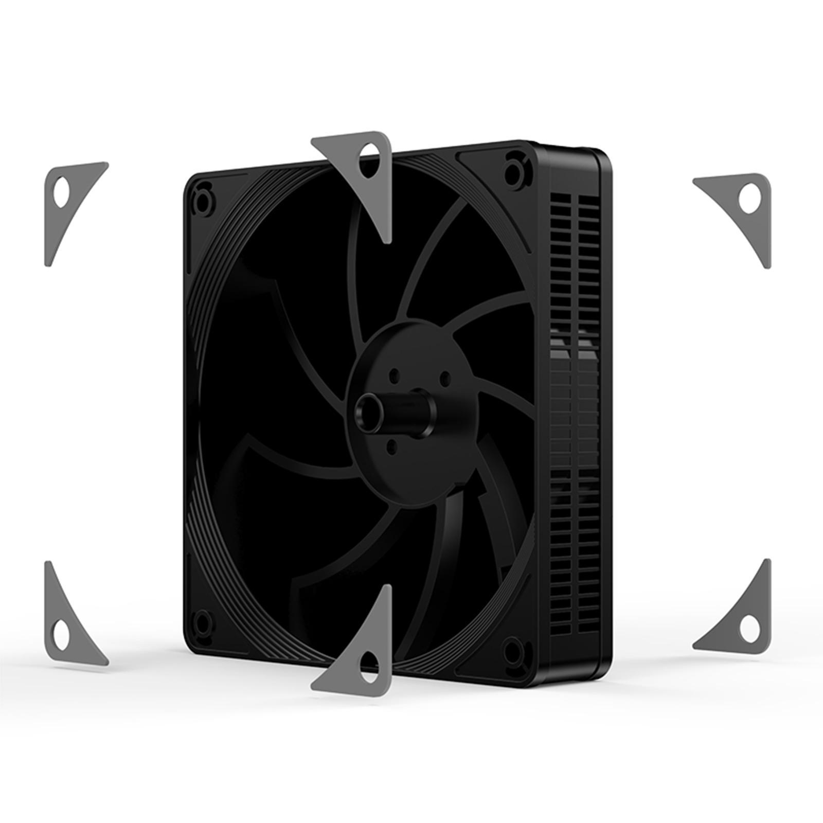 Computer Case Fans 9 Blade Fan 12cm 12V DC 4Pin PWM Case Fans for