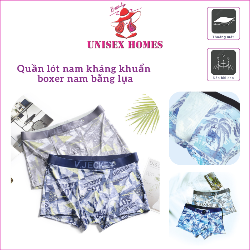Quần Lót Nam Kháng Khuẩn Cotton Boxer Bằng Lụa Mẫu Ngẫu Nhiên - Hàng Nhập Khẩu