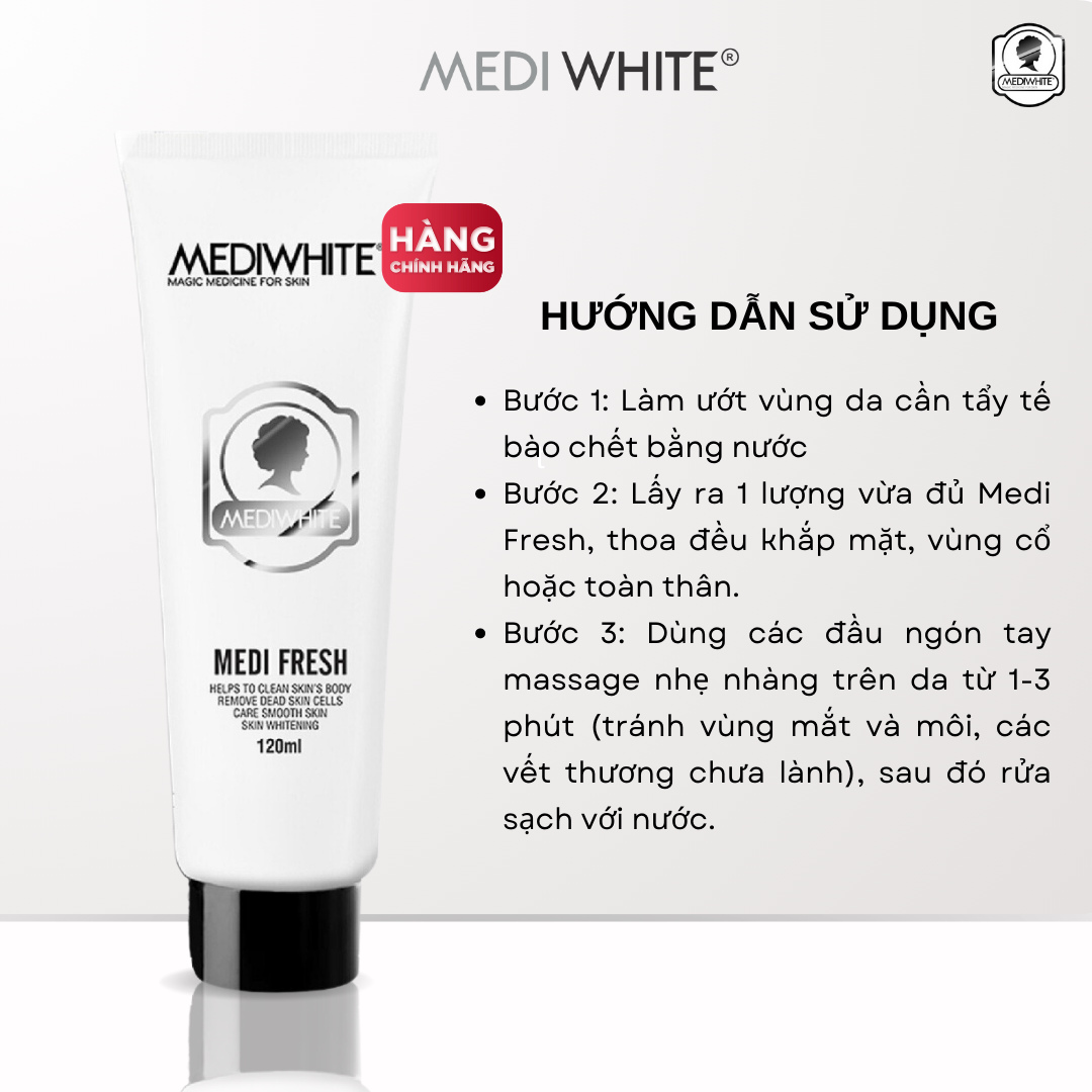 Kem Tẩy Tế Bào chết Medi White Dành Cho Da Nhờn Mụn Giúp Loại Bỏ Tế Bào Da Chết Làm Sáng Da