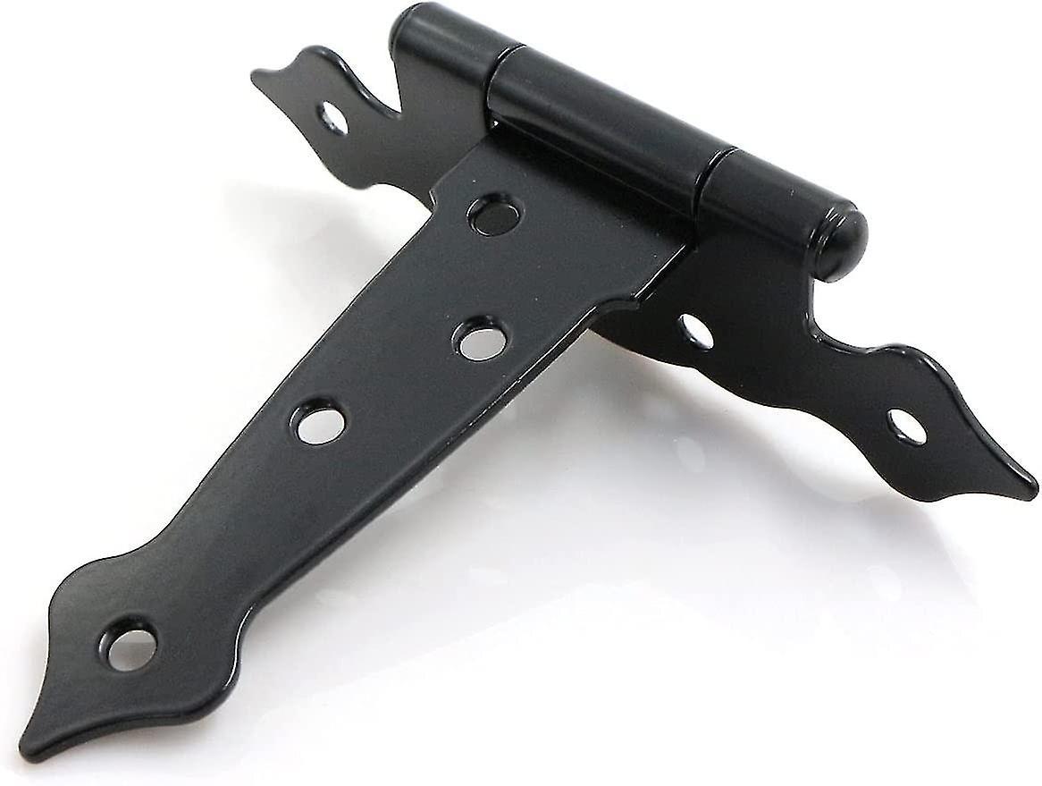 Bản lề chữ T - Bộ bản lề cổng vườn - Bản lề gấp cho cửa sổ, hàng rào, cổng, nhà kho và cửa chuồng - Phụ kiện  - Đen