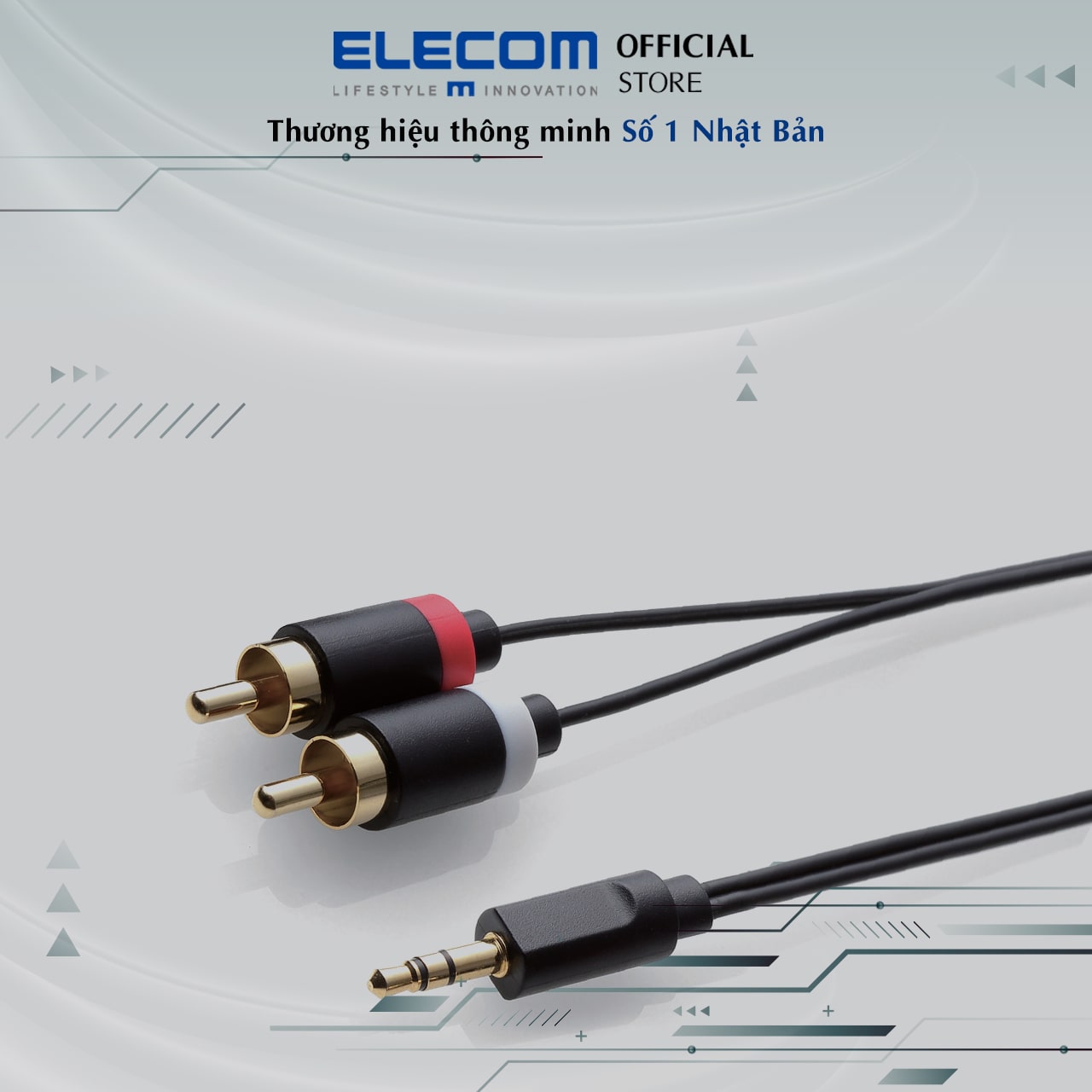 Cáp AV 3.5φ - 2xRCA 0.5m ELECOM DH-MWRN05