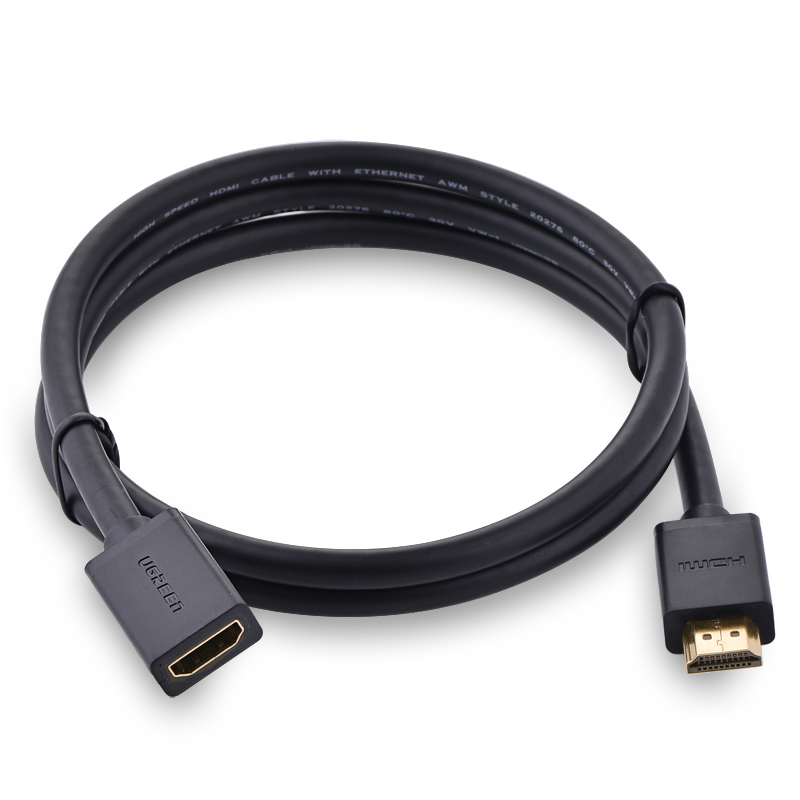 Dây nối dài HDMI 1.4 thuần đồng 19+1 Dài 1M UGREEN HD107 10141 - Hàng chính hãng