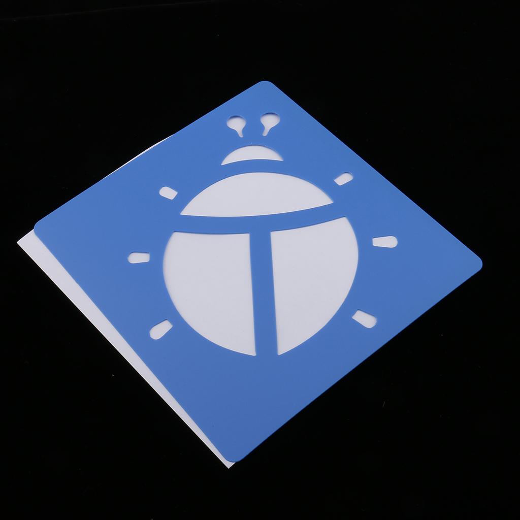 6 Cái/bộ Vẽ Bản Mẫu Stencils Thước Dành Cho Trẻ Em Đồ Trang Trí 14X15 Cm Số 1