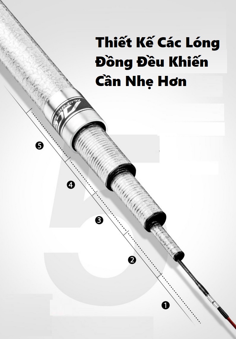 Cần Câu Tay Cao Cấp 6H 19i Lục Mạch Thần Kiếm CT08 Thiết Kế Carbon 46T - Sanami Fishing