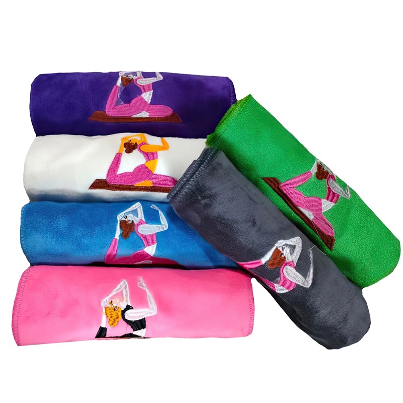 Khăn lau mồ hôi tập Yoga , kích thước 110cm x 25cm khăn thêu vải cotton cao cấp pha nhung mềm mại thấm hút mồ hôi, sử dụng trong các ngoại khoá ngoài trời , gym , thể thao , yoga