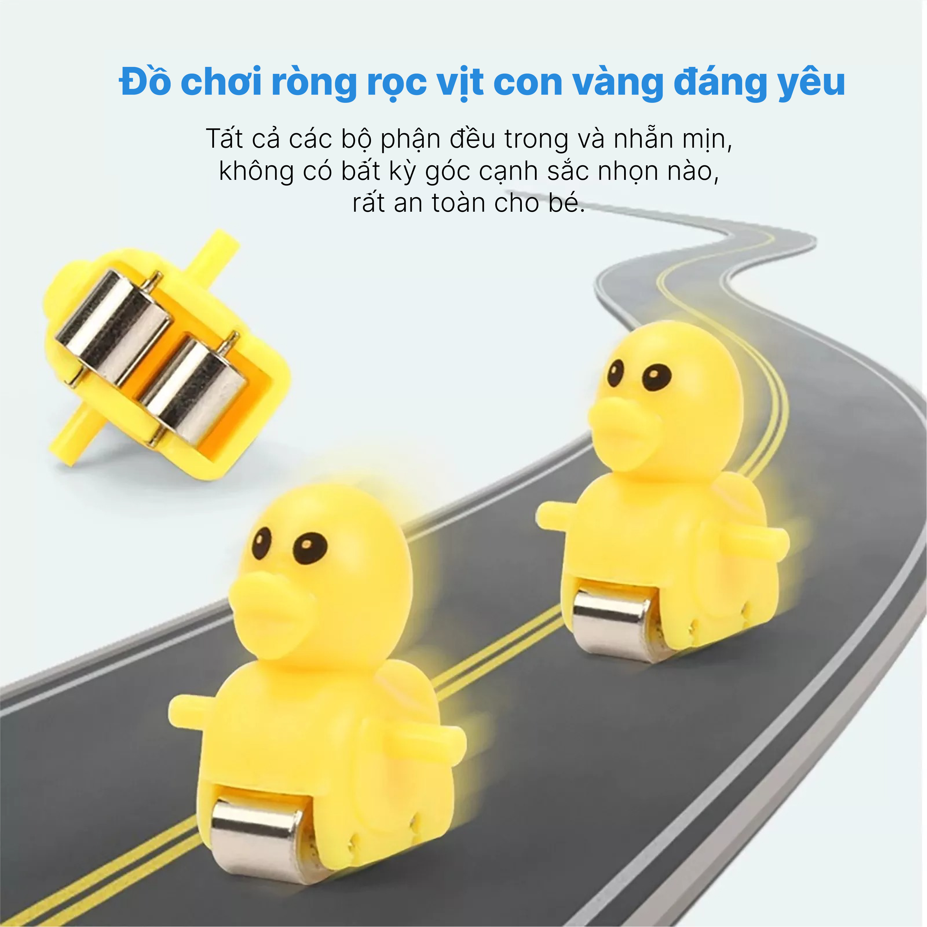 Đồ chơi cầu trượt - Vịt Vàng leo cầu thang với âm thanh vui nhộn và đèn nháy