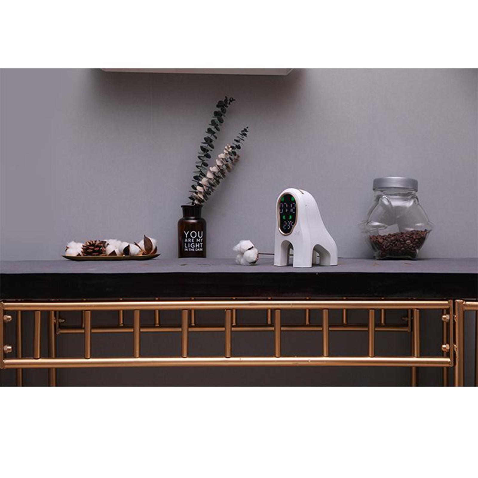 LED Digital Alarm Clock Snooze 12/24Hr Weekend Mode USB Nightlight White