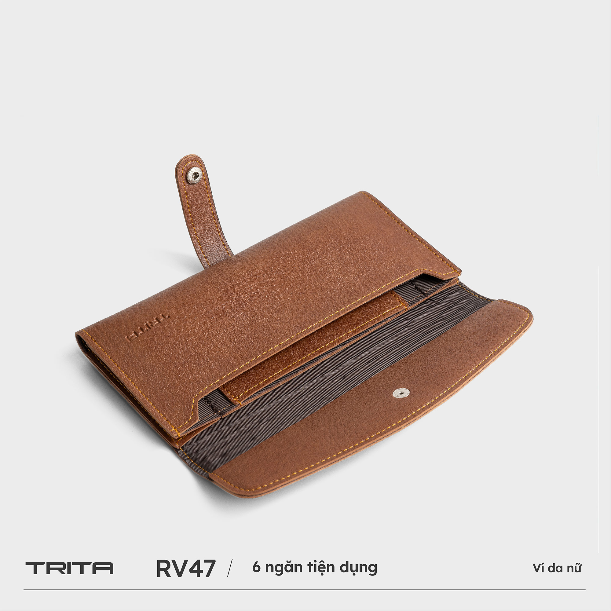 Ví Trita ( Thời trang nữ dáng dài cầm tay cao cấp - Ví da RV47 )