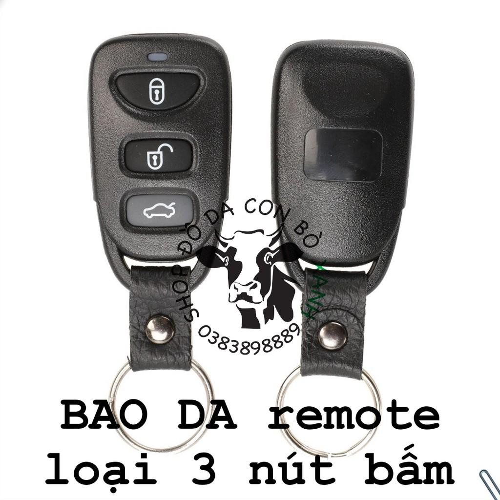 Bao da dành cho Chìa Khoá Hyundai Tucson, SantaFe, Starex 2006-2011, KIA Carens, Sportage, cerato 2005-1010 handmade Da Thật 012