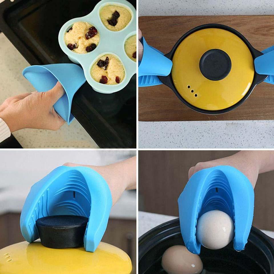 Găng tay cách điện Oven Silicone Oven Clip chịu nhiệt Găng Oven Non-slip