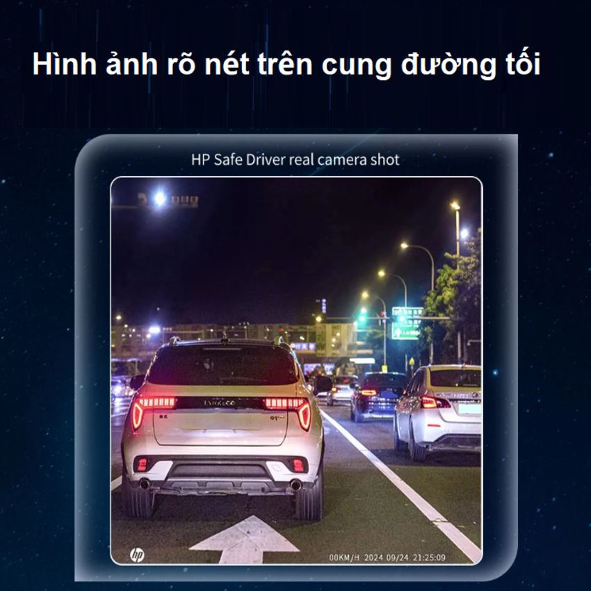 Camera hành trình ô tô độ phân giải 2K Ultra HD, Wifi thương hiệu Mỹ cao cấp HP F488W - Hàng Nhập Khẩu