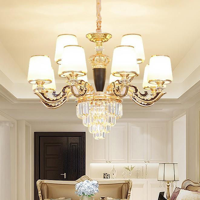 Đèn chùm FROGY pha lê 12 tay phong cách hiện đại - kèm bóng Led chuyên dụng