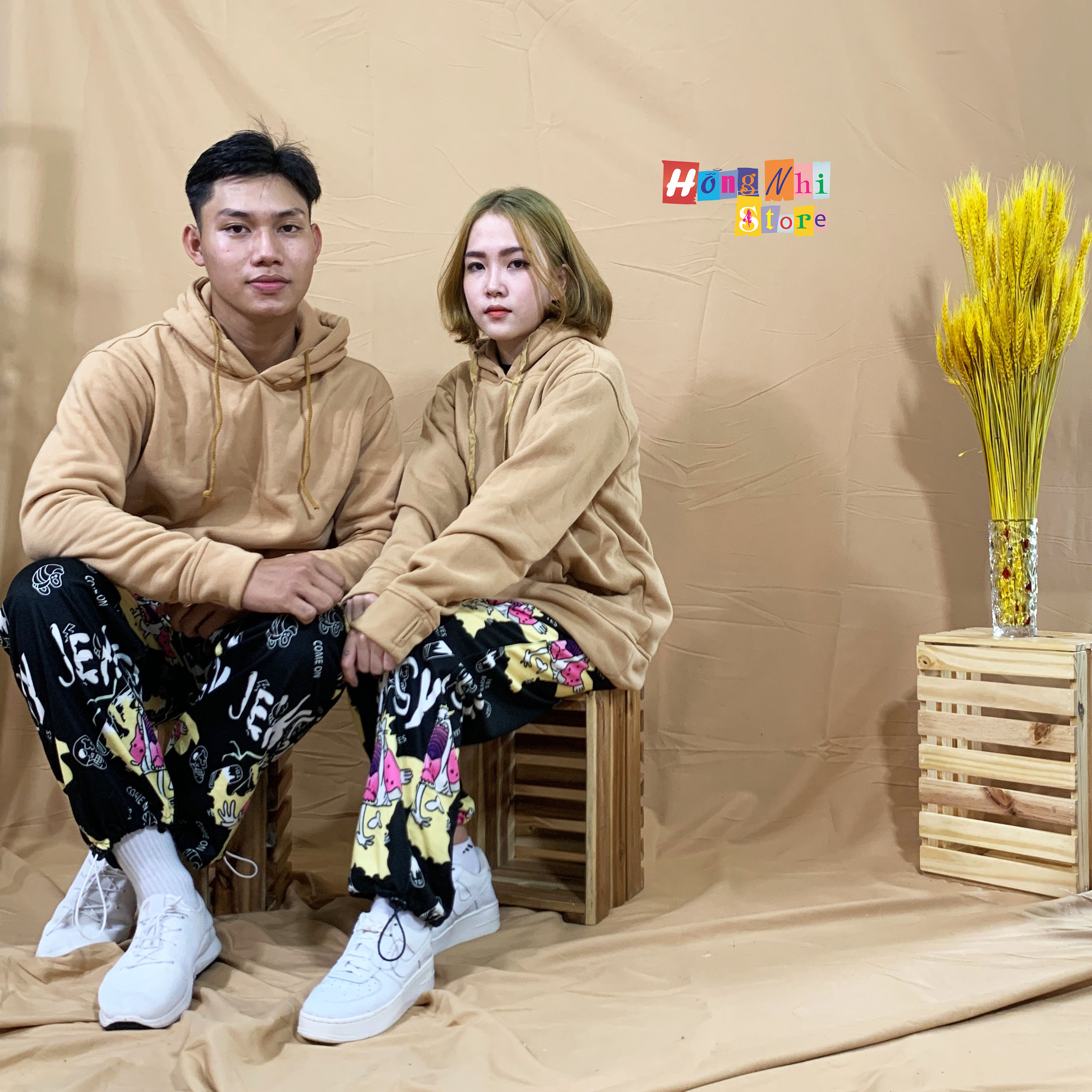 Áo Khoác Hoodie Trơn Ulzzang Unisex Màu Nude Chất Nỉ Bông Cao Cấp Dáng Rộng Nam Nữ - MM