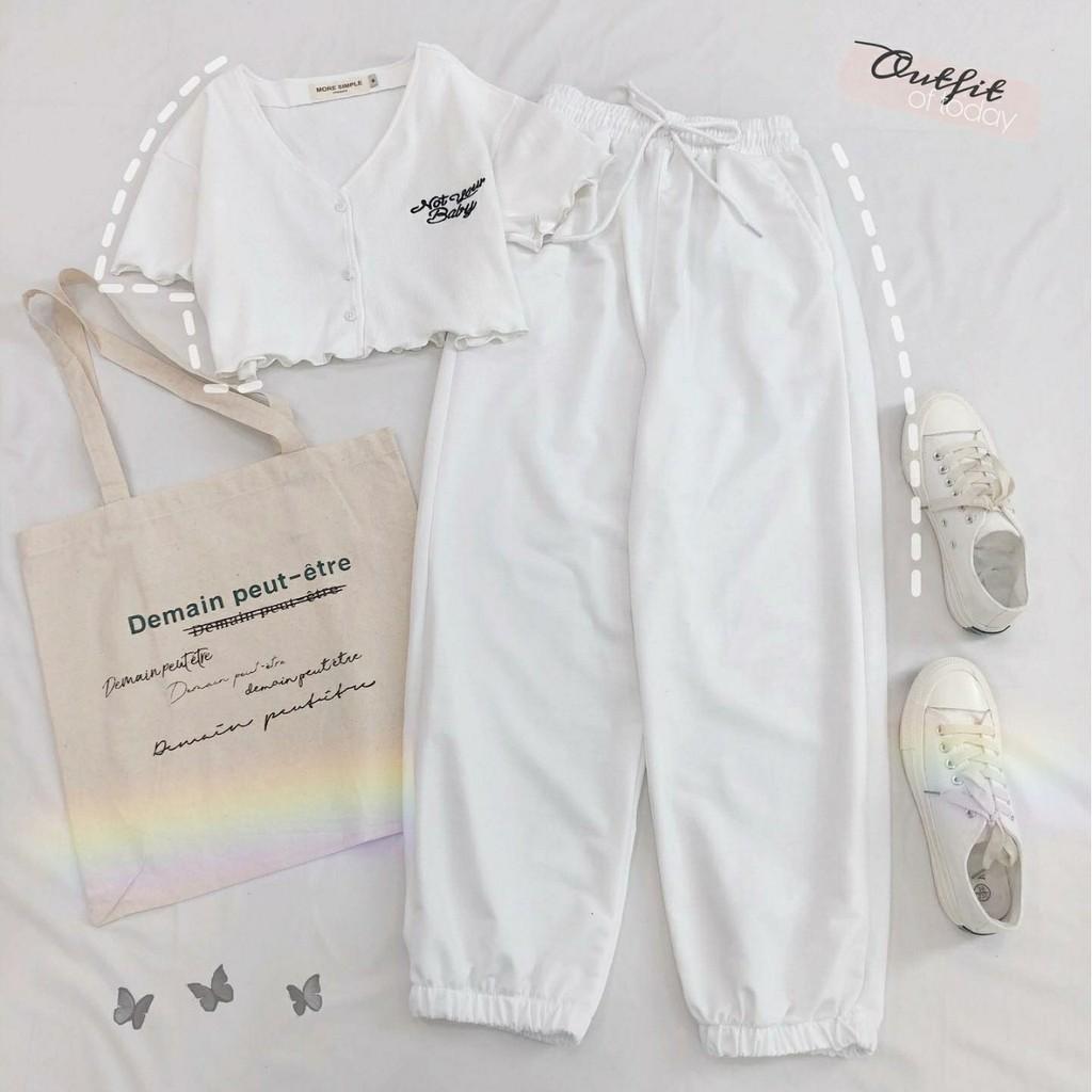 Quần Jogger Simple Bo Gấu Form Rộng Ulzzang Unisex (4 Màu)