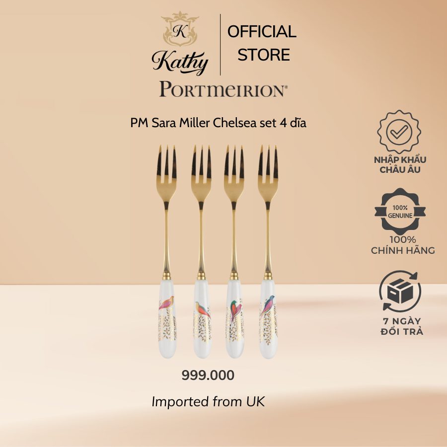 Portmeirion Sara Miller Chelsea set 4 dĩa Nhập khẩu Anh Quốc